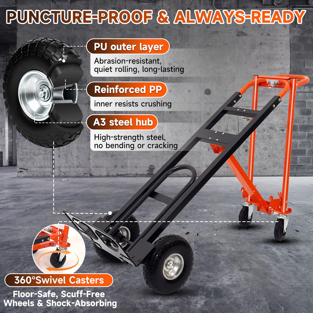 Heavy Duty Convertible Hand Truck with Wheels Z160