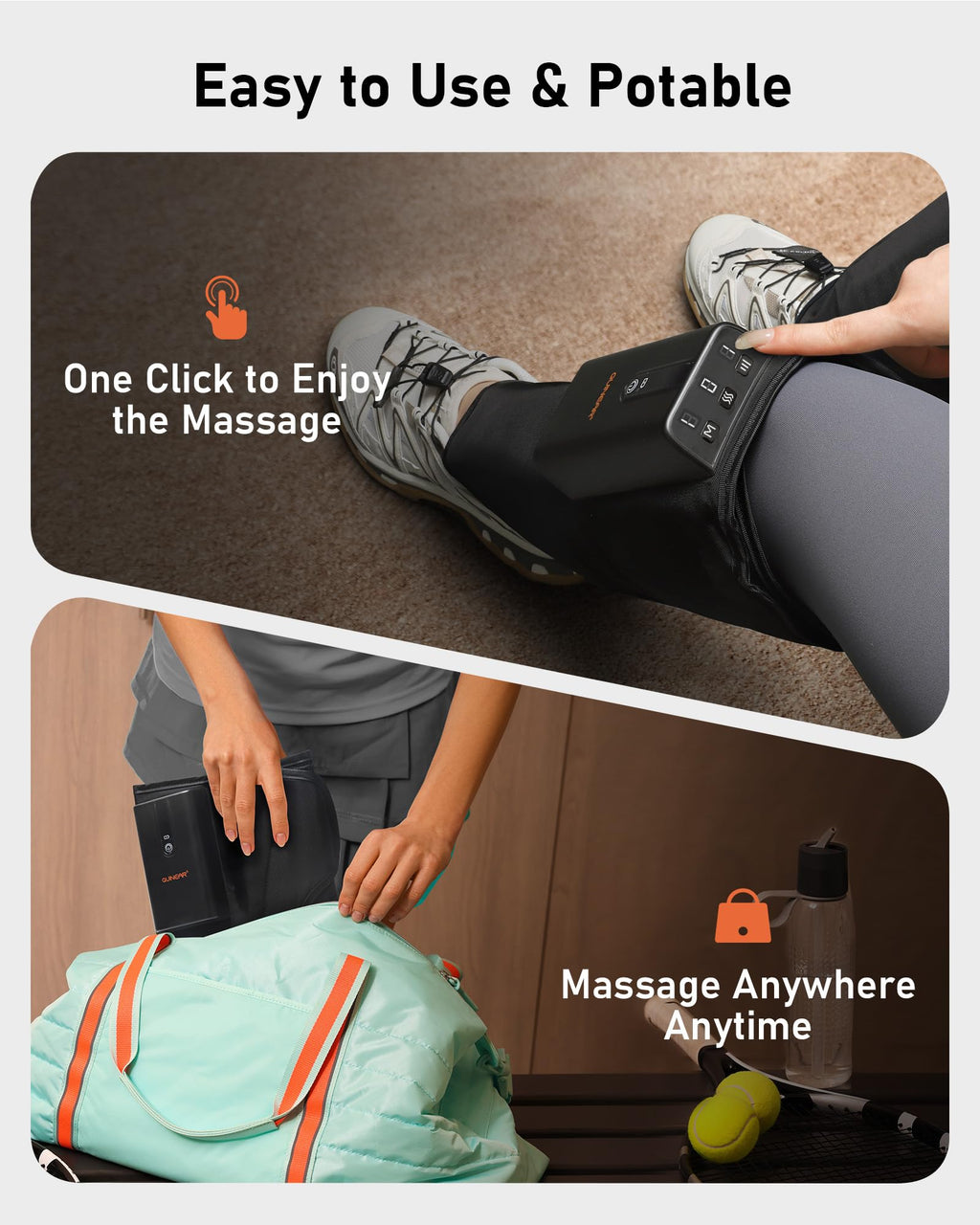 Cordless Calf Massager with Heat and Compression U753