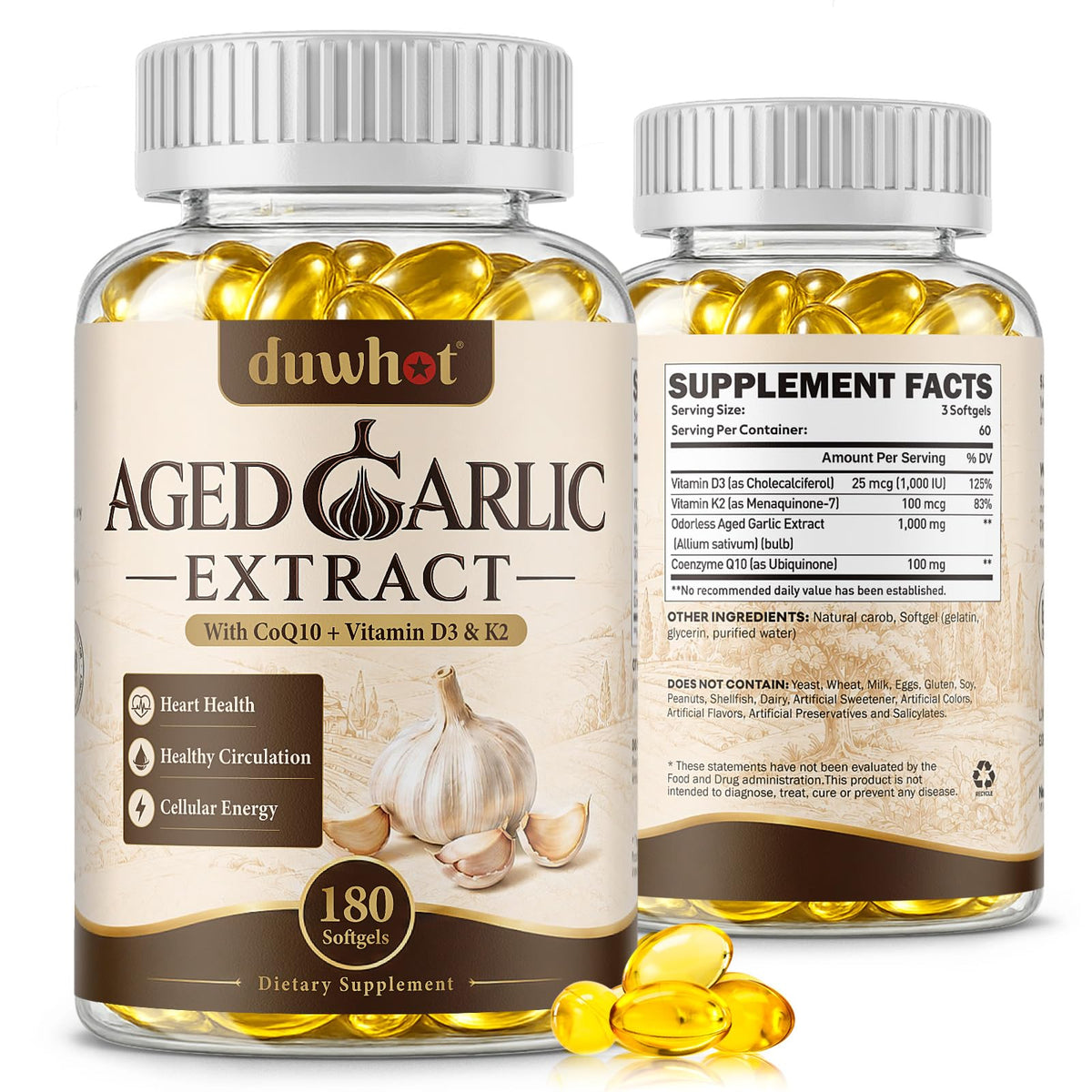 Aged Garlic Extract Capsules, 180 Softgels C21821