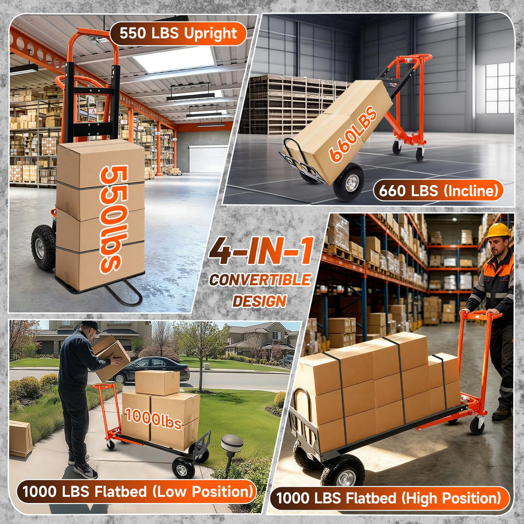 Heavy Duty Convertible Hand Truck with Wheels Z160