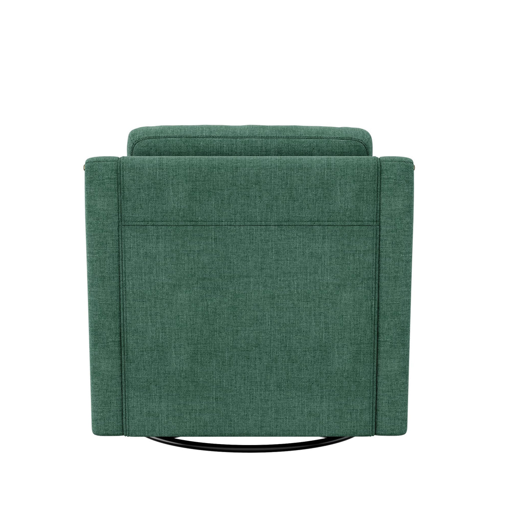 Swivel Accent Chair Set of 2 Green Armchair E28307