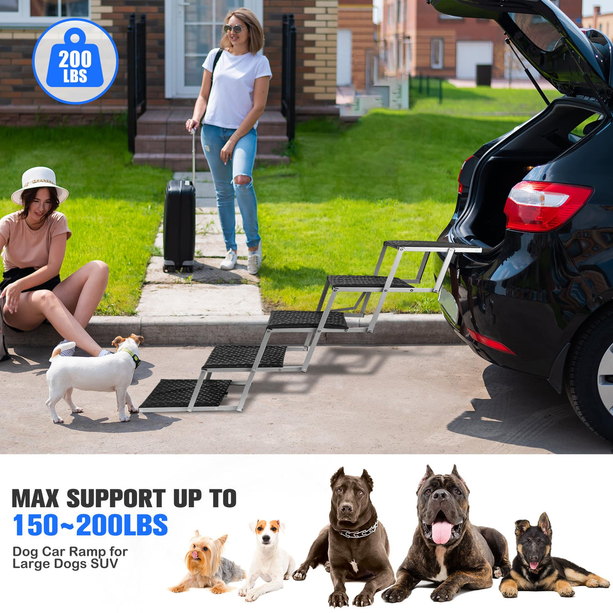 Foldable Dog Stairs for Car L73793