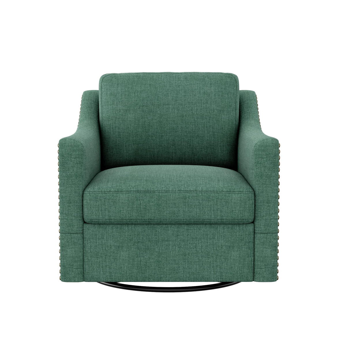 Swivel Accent Chair Set of 2 Green Armchair E28307