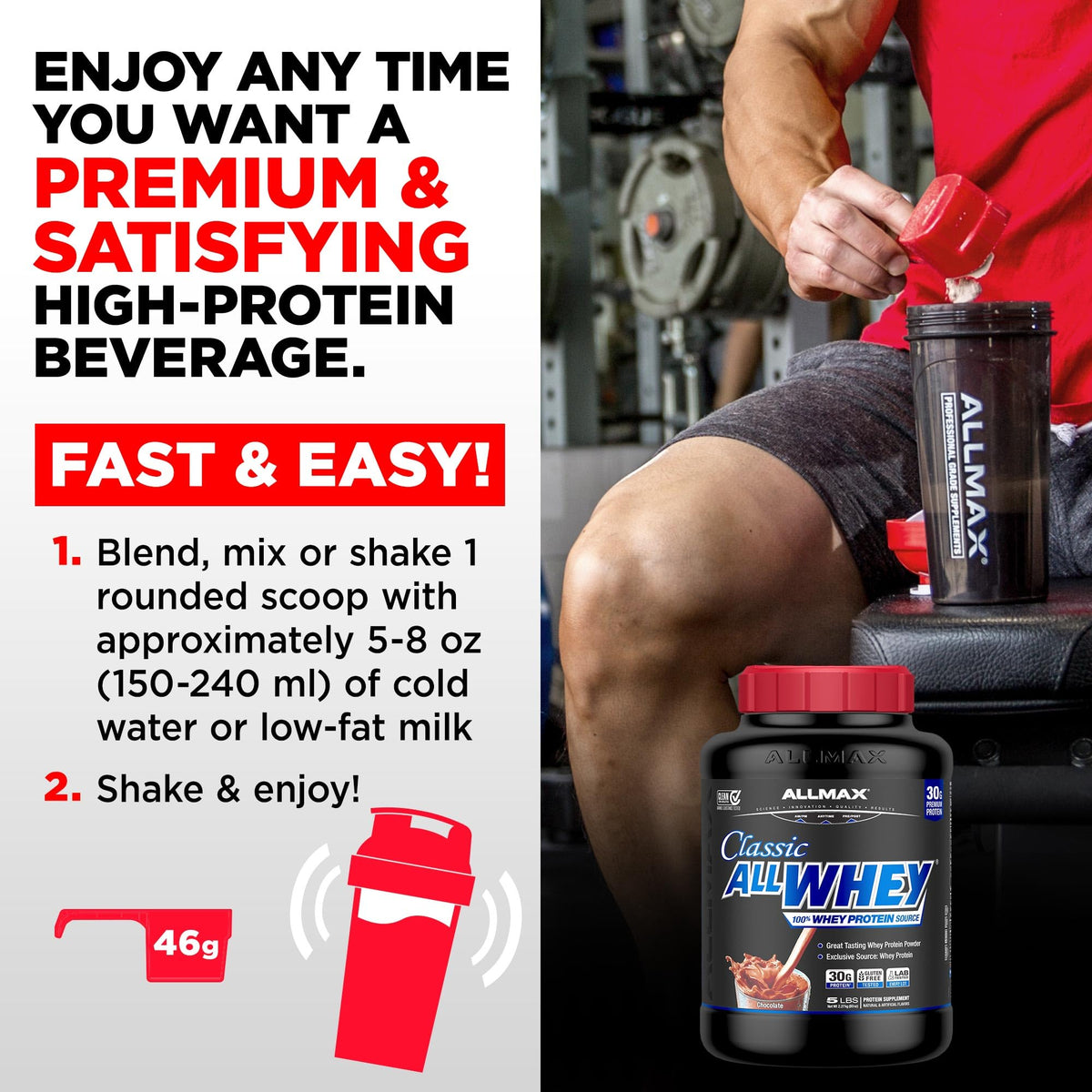 Chocolate Whey Protein Powder 5 lb G80103