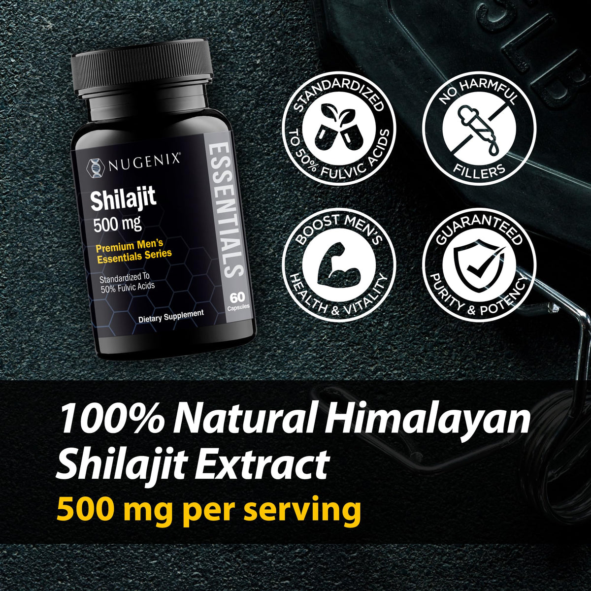 Shilajit 500mg 60 Capsules F490707