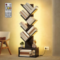 6 Tier Tree Bookshelf with Drawer and LED Lights W245057