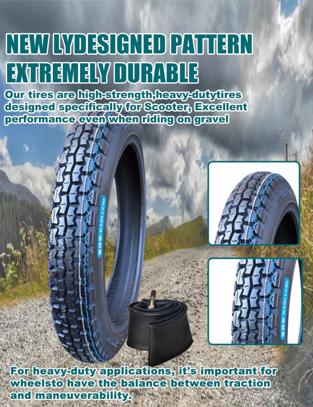 3.00-17 Off Road Motorcycle Tire and Inner Tube D333