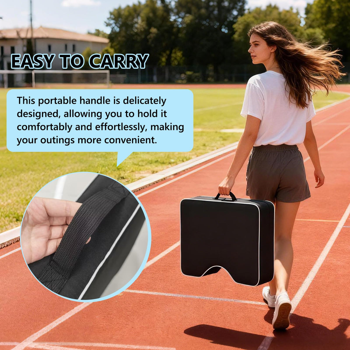 Waterproof Extra Thick 3.5" Portable Stadium Seat Cushions I455619
