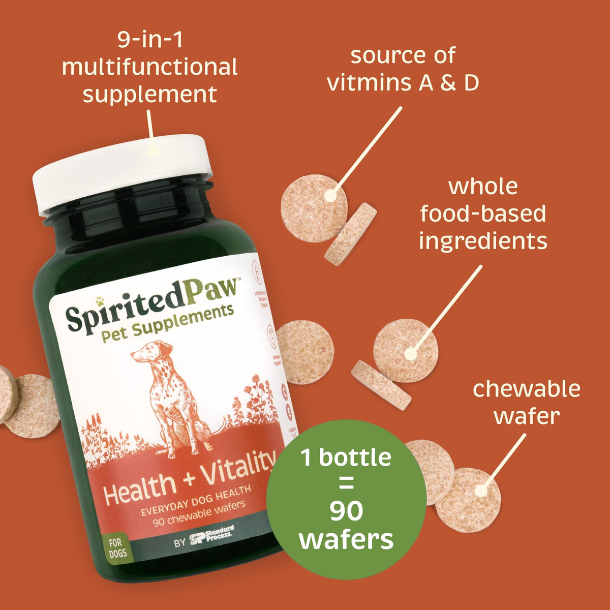 Pet Health Bundle - Dental & Multifunctional Support for Dogs - 165 g Powder & 90 Wafers E122