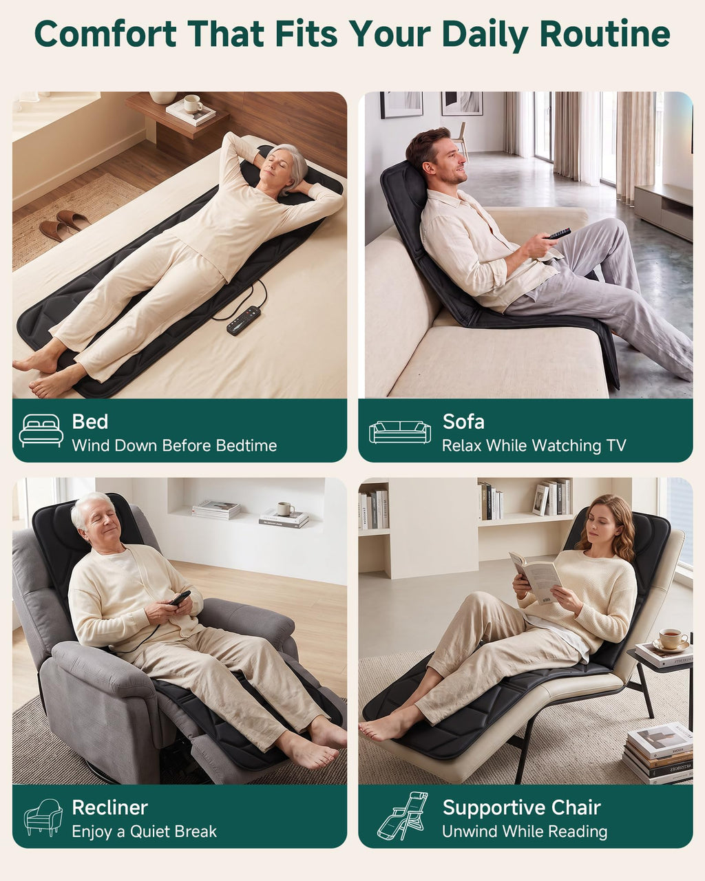 Full Body Massage Mat with Heat U53673