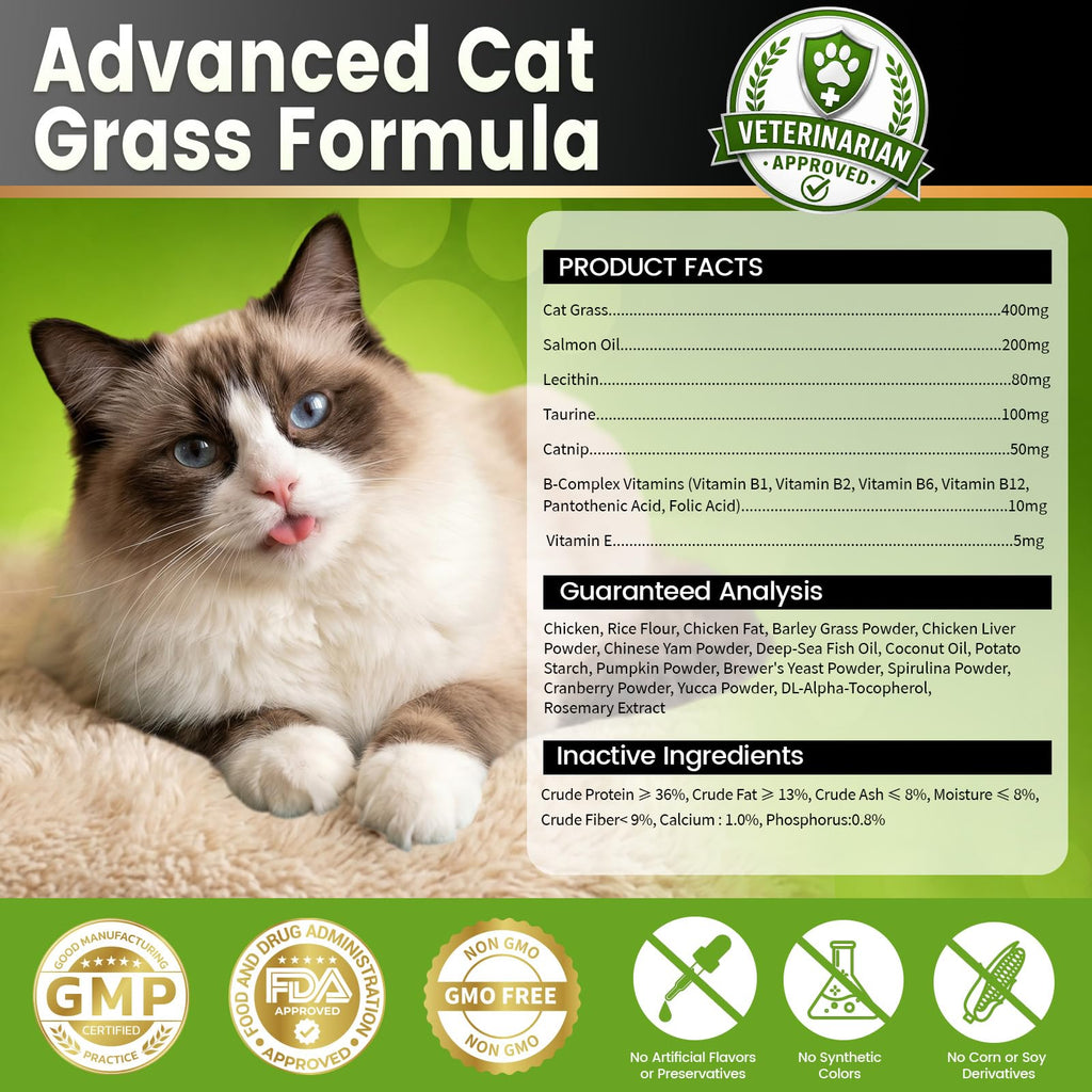 Cat Grass Treats Hairball Treatment for Cats H169