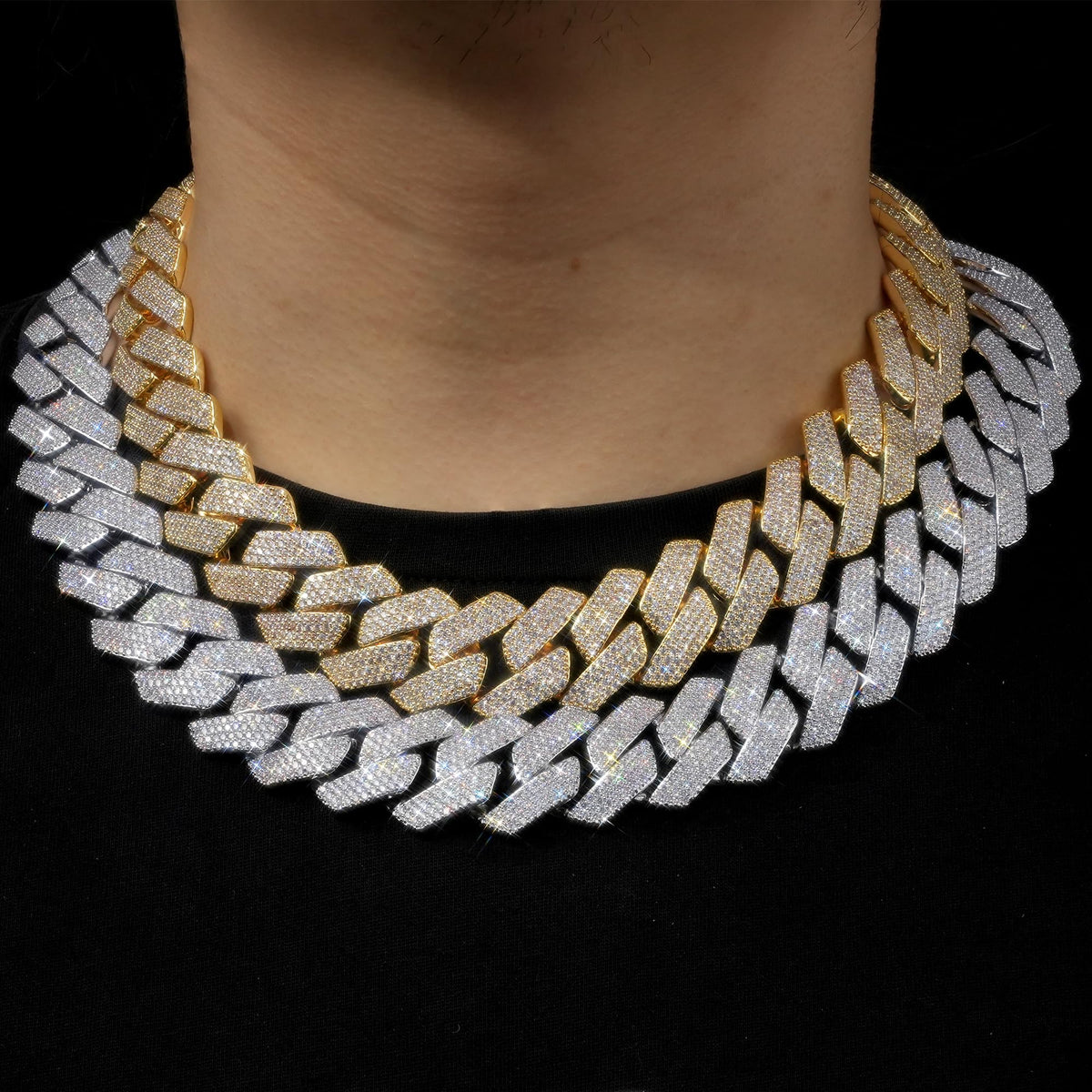 Miami Cuban Link Chain with 5A CZ 18K Gold Plated U120