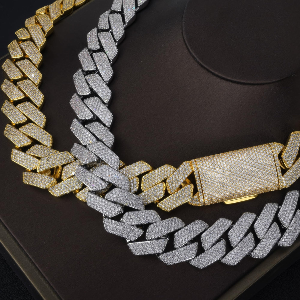 Miami Cuban Link Chain with 5A CZ 18K Gold Plated U120