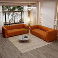 Velvet Sofa Set with Gold Metal Legs Z89850
