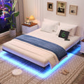 Full Size Metal Floating Bed Frame with LED Lights X495541