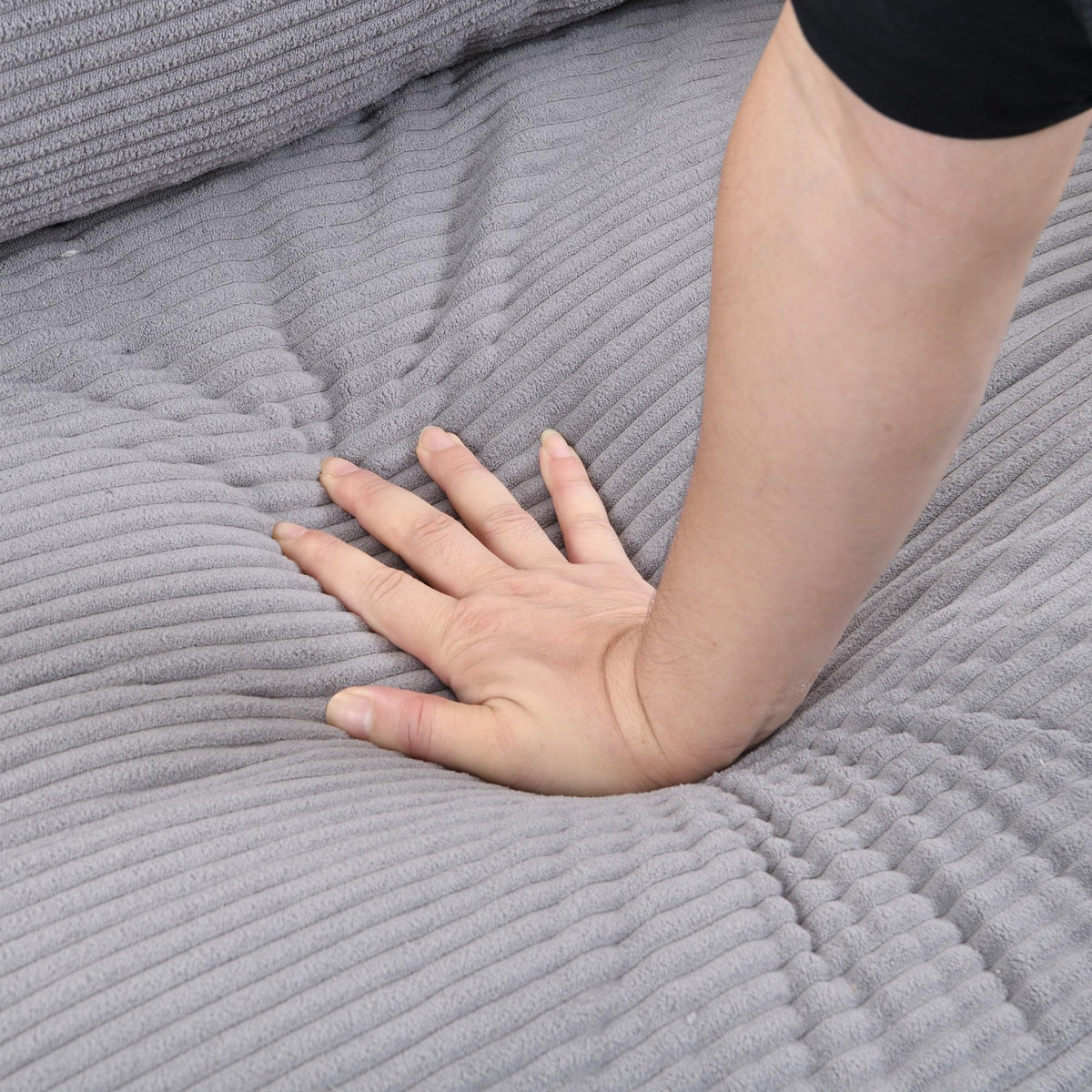 Light Gray Upholstered Loveseat Sofa E608