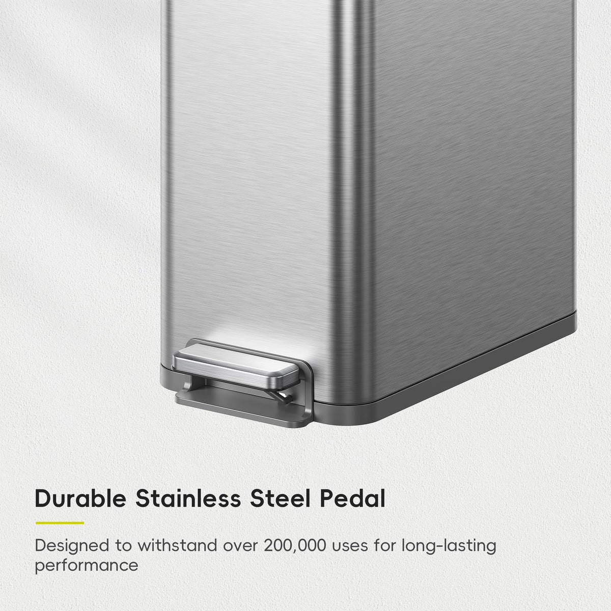 50L Stainless Steel Slim Step Trash Can E601