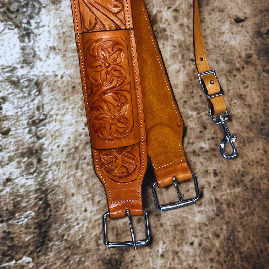 Western Leather Horse Saddle Girth Cinch Belt Y53874