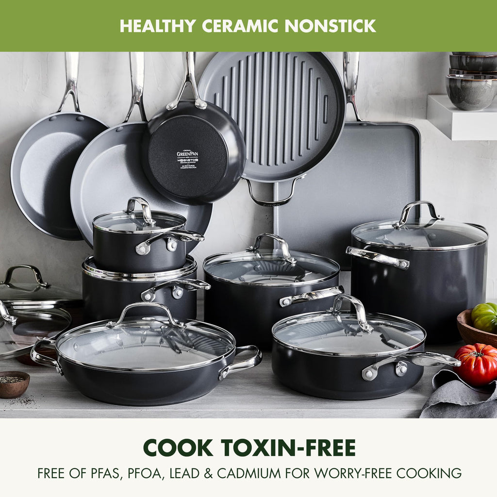 22 Piece Ceramic Nonstick Cookware Set F898