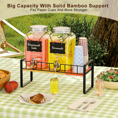2 Pack 1 Gallon Glass Beverage Dispenser with Spigot and Ice Core Y7860
