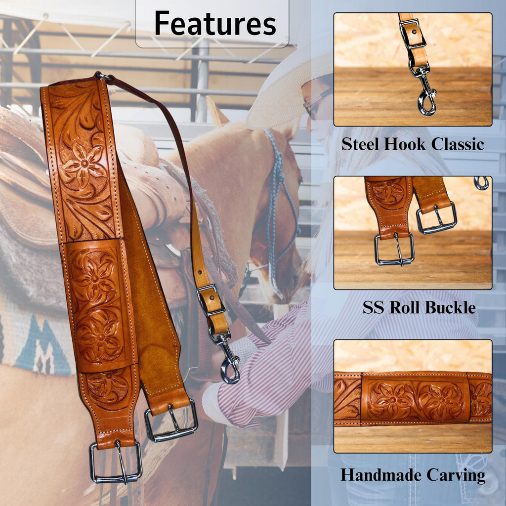 Western Leather Horse Saddle Girth Cinch Belt Y53874