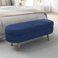 Oval Storage Bench with Rubber Wood Legs D258491