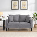 Light Gray Upholstered Loveseat Sofa E608