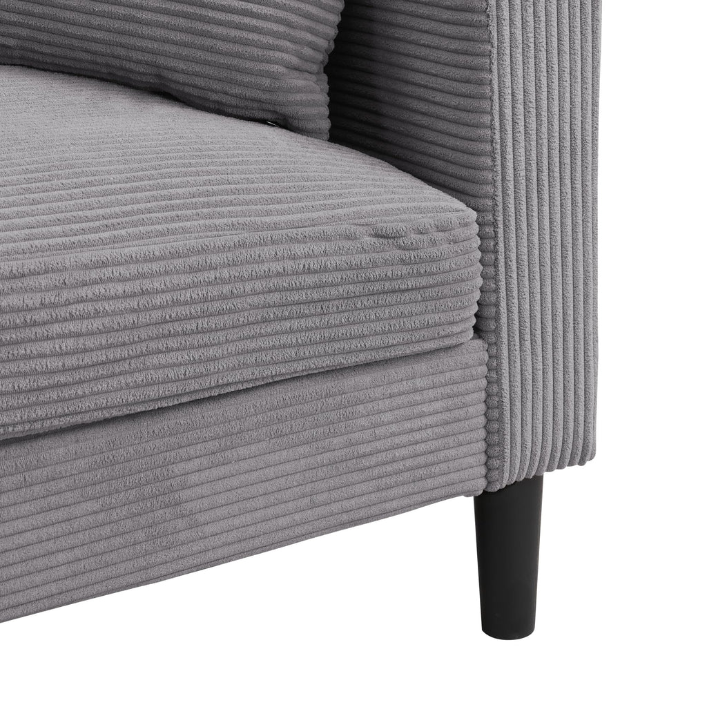 Light Gray Upholstered Loveseat Sofa E608
