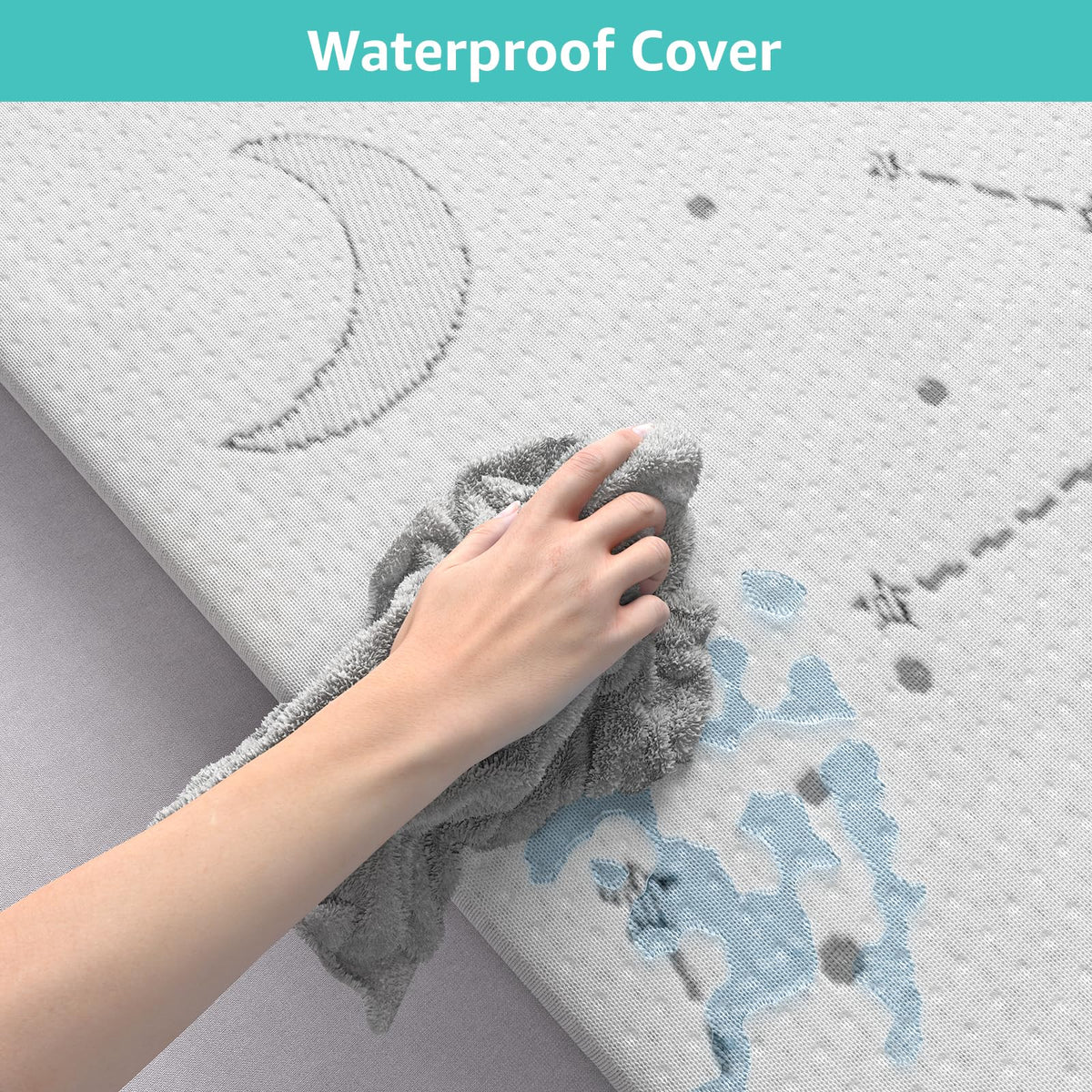 Organic Cotton Trifold Pack and Play Mattress Pad P9253